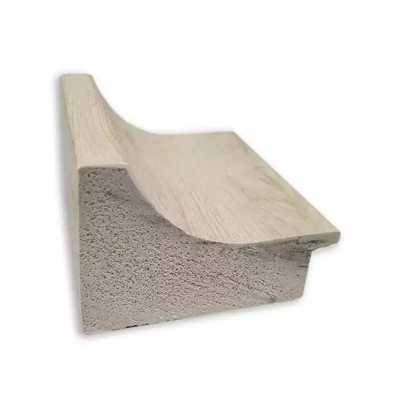 Specchio da parete rettangolare in crema effetto rustico spazzolato, pannello singolo