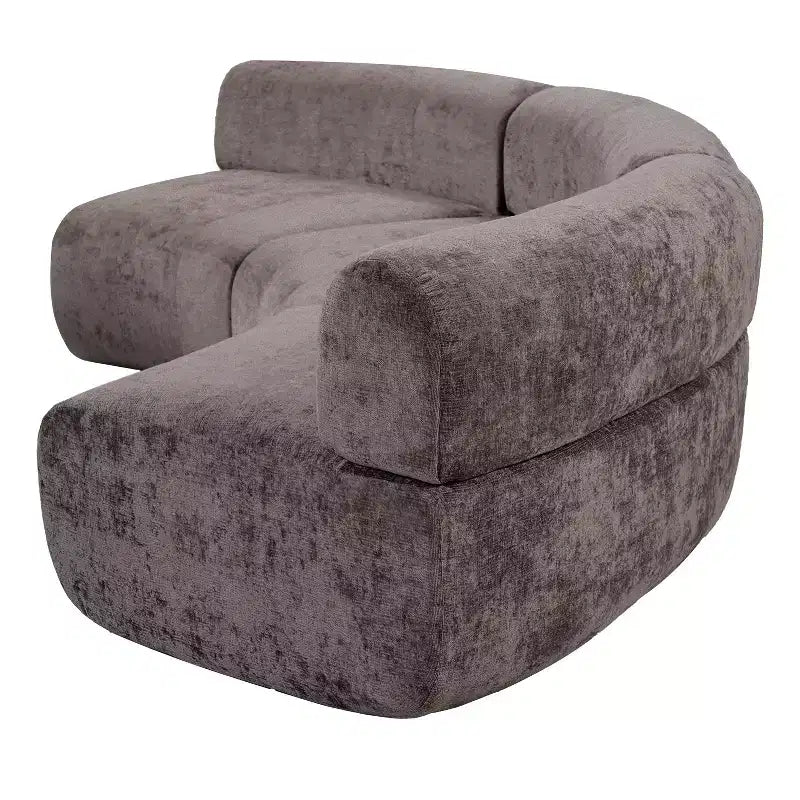 Divano sezionale curvo imbottito a 3 posti componibile Christopher Knight Home Golan 118.5