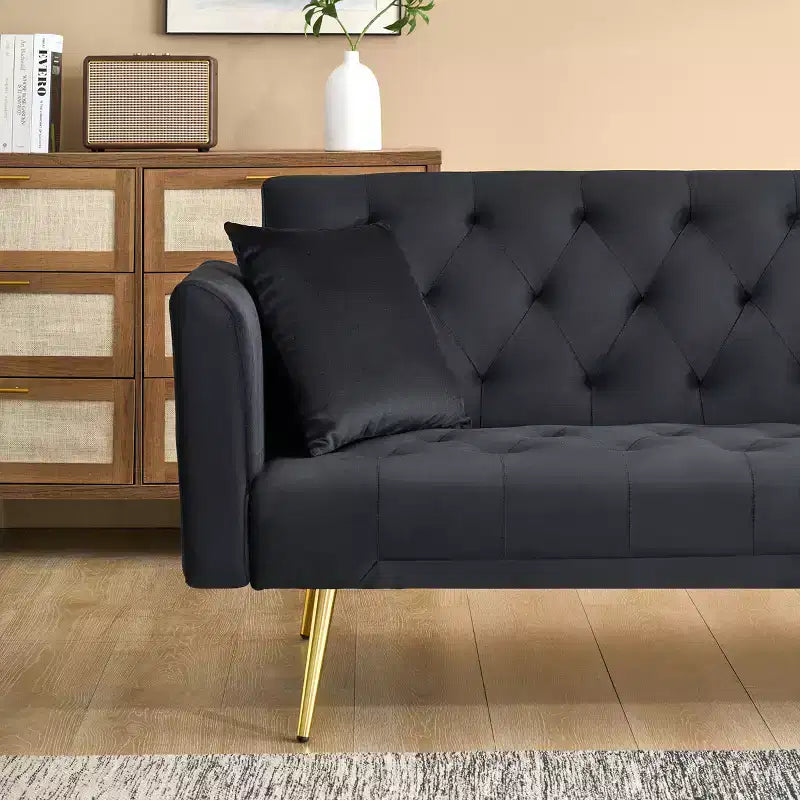 Divano a due posti convertibile 71, divano letto in velluto per soggiorno, camera da letto, ufficio - ModernLuxe