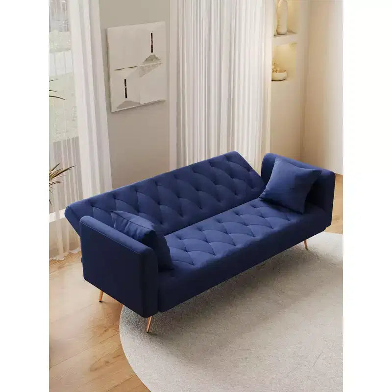 Divano a due posti convertibile 71, divano letto in velluto per soggiorno, camera da letto, ufficio - ModernLuxe