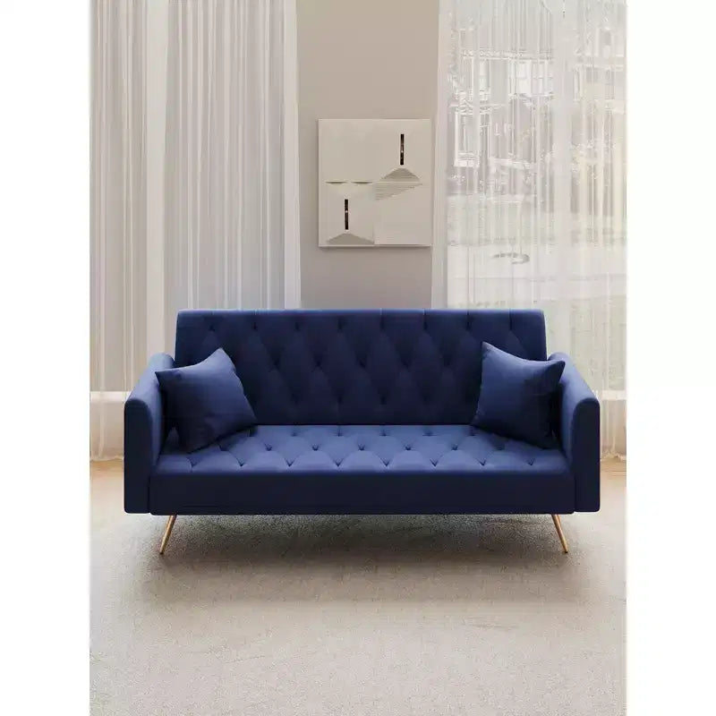 Divano a due posti convertibile 71, divano letto in velluto per soggiorno, camera da letto, ufficio - ModernLuxe