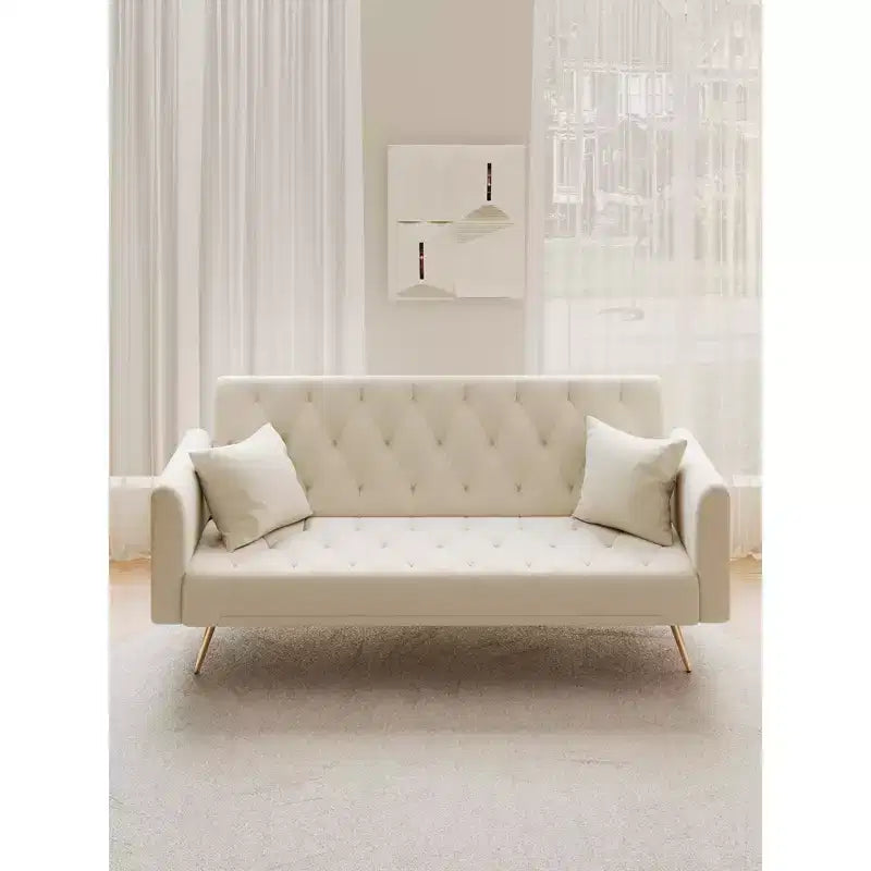 Divano a due posti convertibile 71, divano letto in velluto per soggiorno, camera da letto, ufficio - ModernLuxe