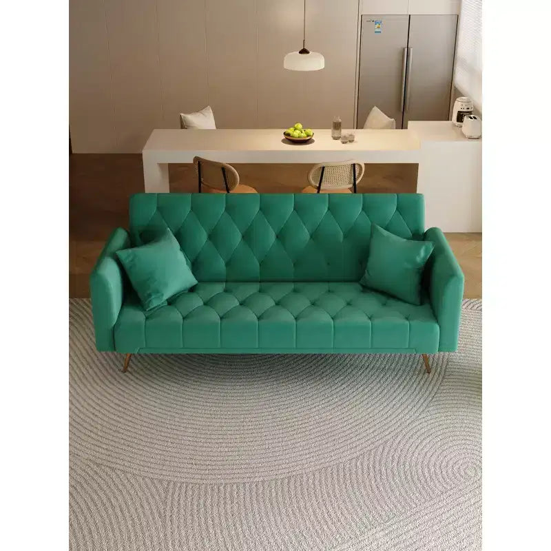 Divano a due posti convertibile 71, divano letto in velluto per soggiorno, camera da letto, ufficio - ModernLuxe