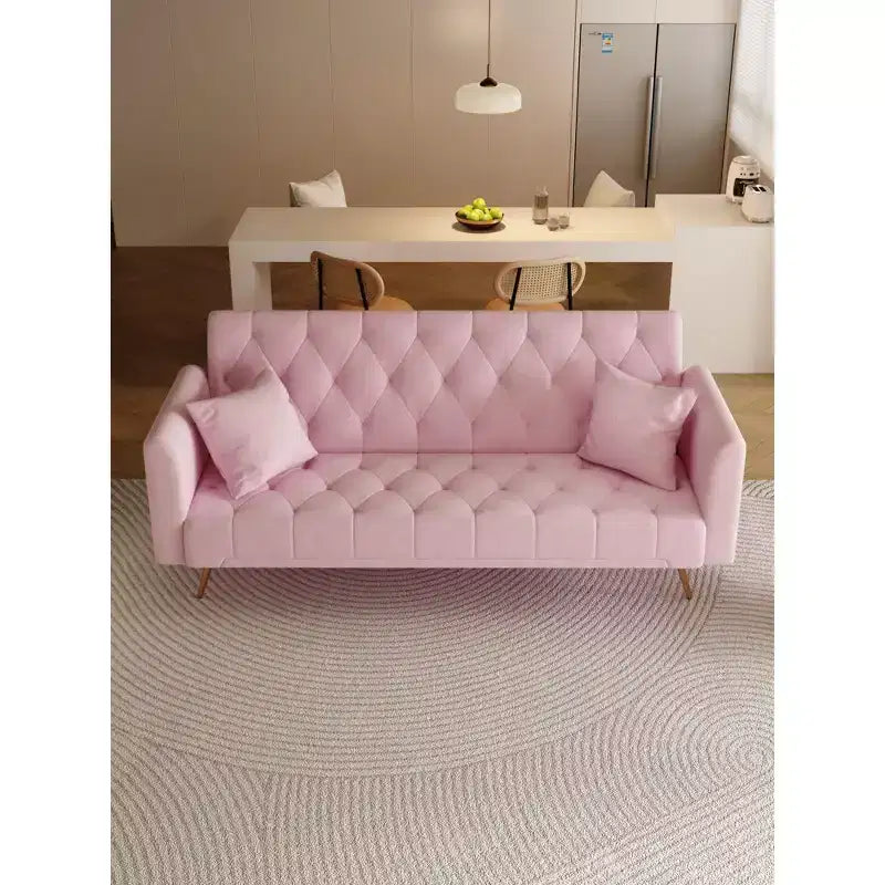 Divano a due posti convertibile 71, divano letto in velluto per soggiorno, camera da letto, ufficio - ModernLuxe