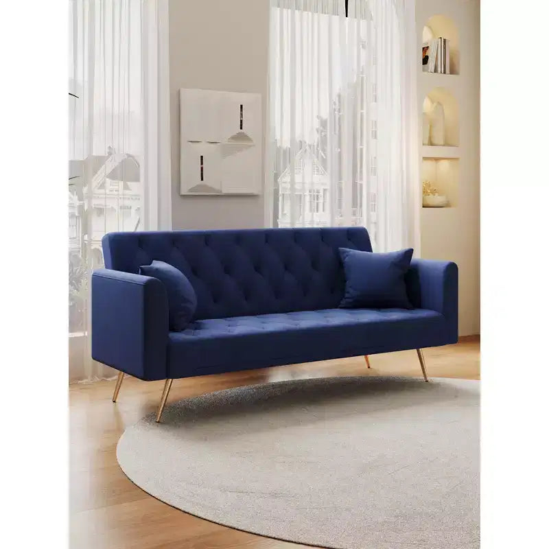 Divano a due posti convertibile 71, divano letto in velluto per soggiorno, camera da letto, ufficio - ModernLuxe