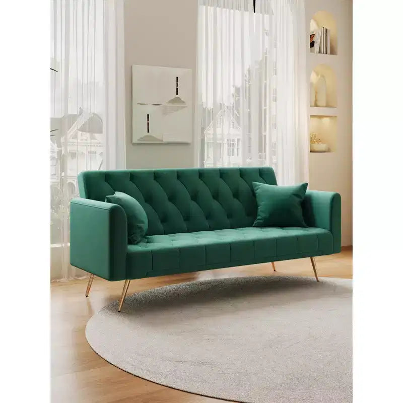 Divano a due posti convertibile 71, divano letto in velluto per soggiorno, camera da letto, ufficio - ModernLuxe