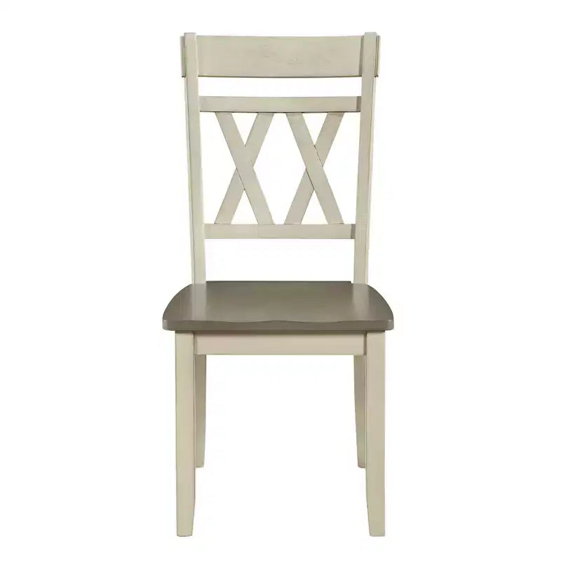 GDFStudio Harper Sedie da pranzo moderne da fattoria con schienale a X in legno (Set di 2)