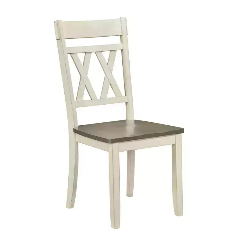 GDFStudio Harper Sedie da pranzo moderne da fattoria con schienale a X in legno (Set di 2)