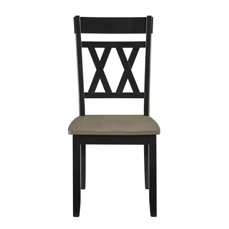 GDFStudio Harper Sedie da pranzo moderne da fattoria con schienale a X in legno (Set di 2)