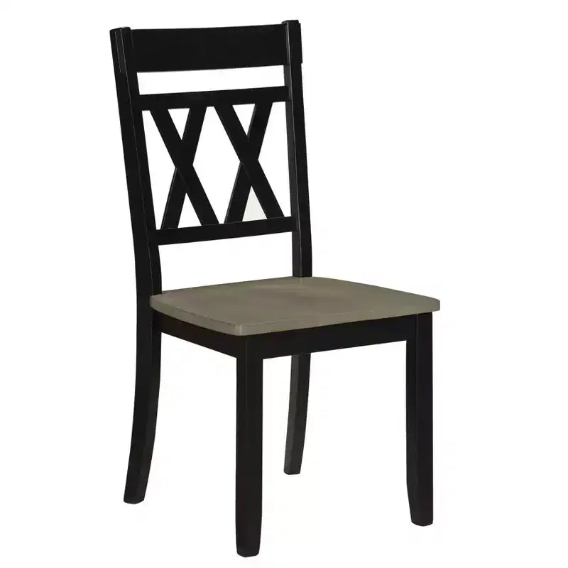 GDFStudio Harper Sedie da pranzo moderne da fattoria con schienale a X in legno (Set di 2)
