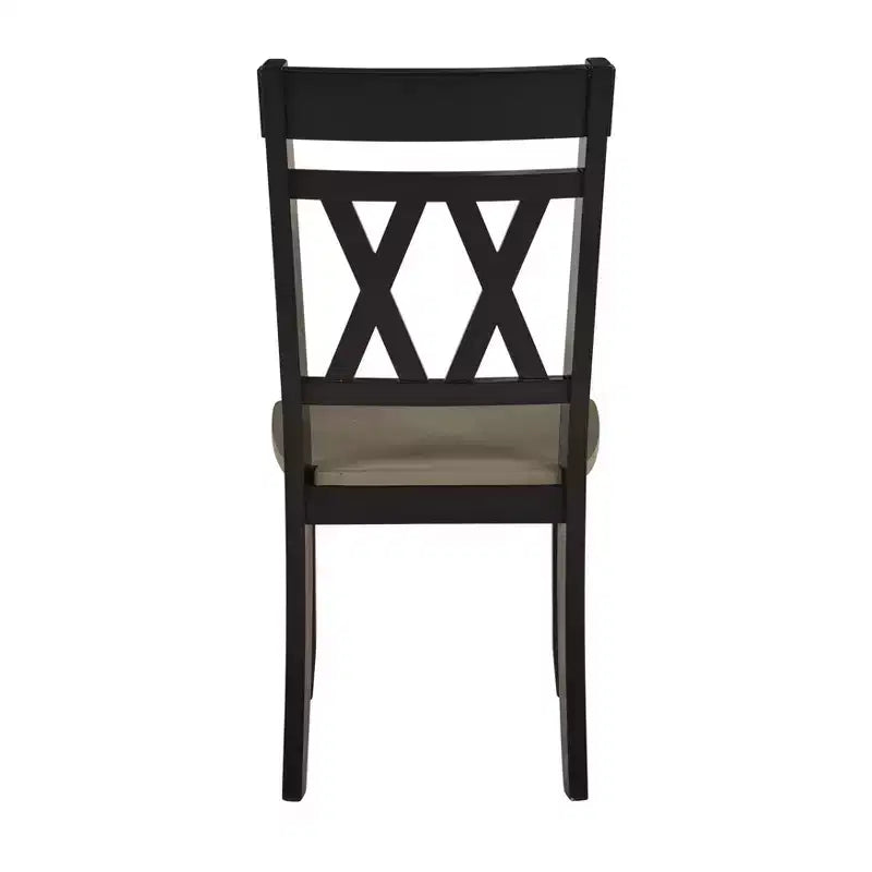 GDFStudio Harper Sedie da pranzo moderne da fattoria con schienale a X in legno (Set di 2)