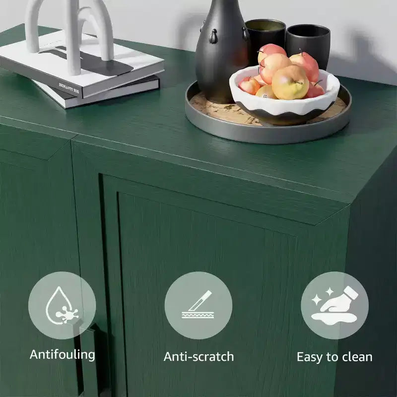 Mobiletto da appoggio con 2 ante e ripiani regolabili, credenza, buffet, dispensa per ingresso, soggiorno, cucina, camera da letto