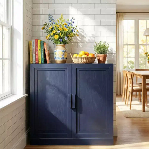 Mobiletto da appoggio con 2 ante e ripiani regolabili, credenza, buffet, dispensa per ingresso, soggiorno, cucina, camera da letto