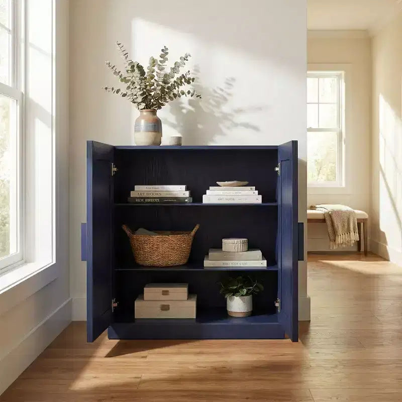 Mobiletto da appoggio con 2 ante e ripiani regolabili, credenza, buffet, dispensa per ingresso, soggiorno, cucina, camera da letto