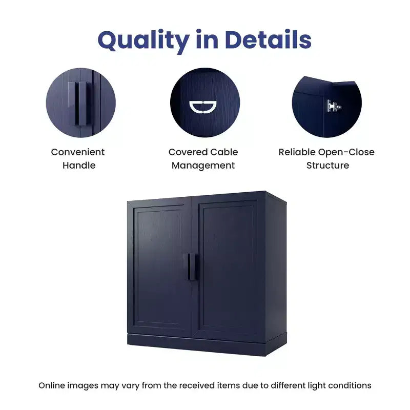 Mobiletto da appoggio con 2 ante e ripiani regolabili, credenza, buffet, dispensa per ingresso, soggiorno, cucina, camera da letto