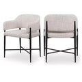 Meridian Furniture Dame Beige Fabric Upholstered Dining Chair, Set of 2