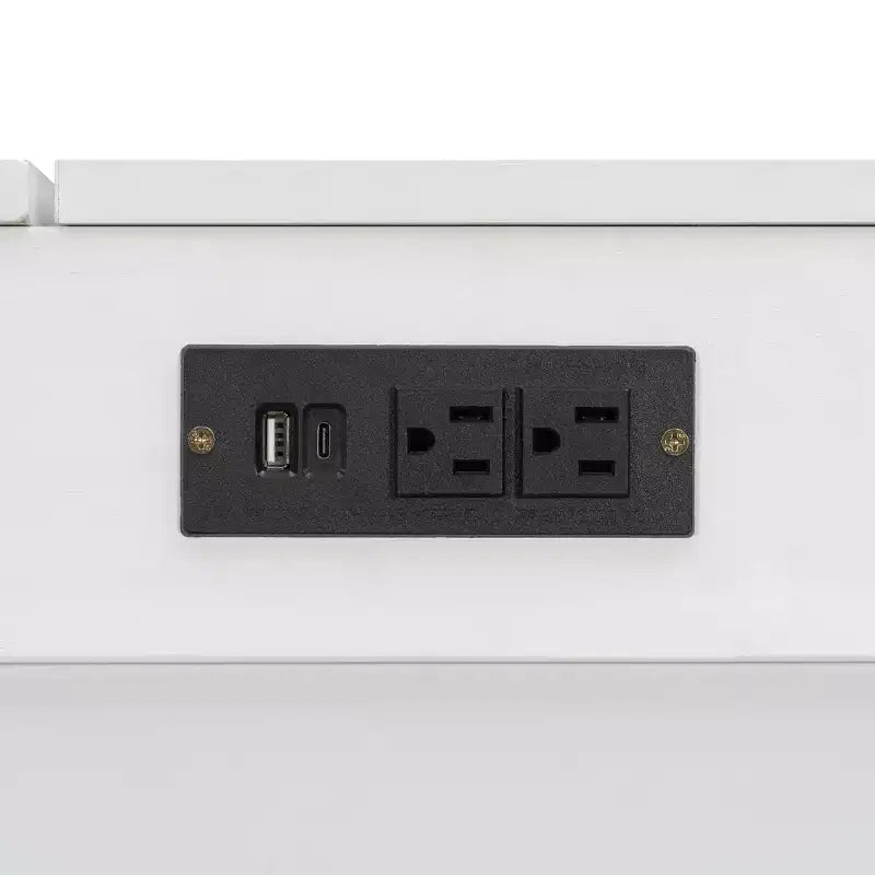 Luxystar Armadio Letto a Scomparsa Moderno Queen con Cassetti, Blocco di Sicurezza e Presa Elettrica