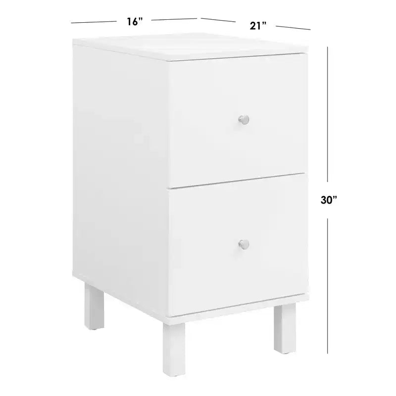 Cassettiera Bianca a 2 Cassetti – Stile Moderno, Monoutente