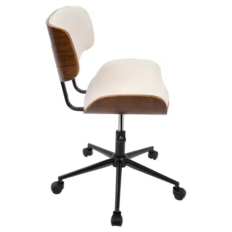Sedia da ufficio Lombardi Mid-Century Modern con girello - LumiSource