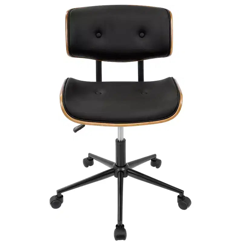 Sedia da ufficio Lombardi Mid-Century Modern con girello - LumiSource