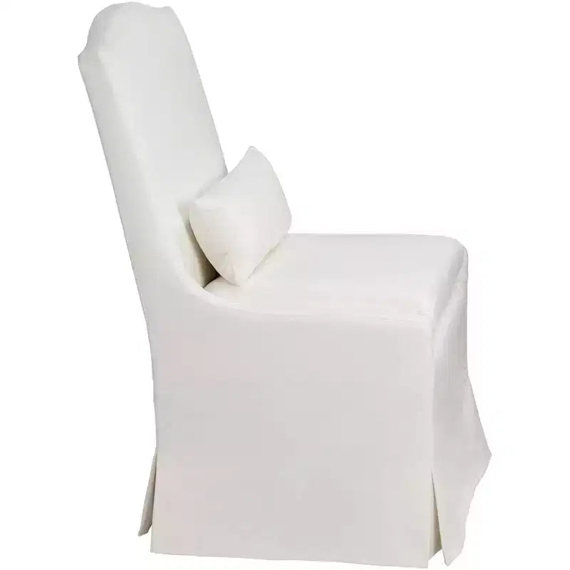 Sedia da pranzo con rotelle Pearl White Camelback, singola