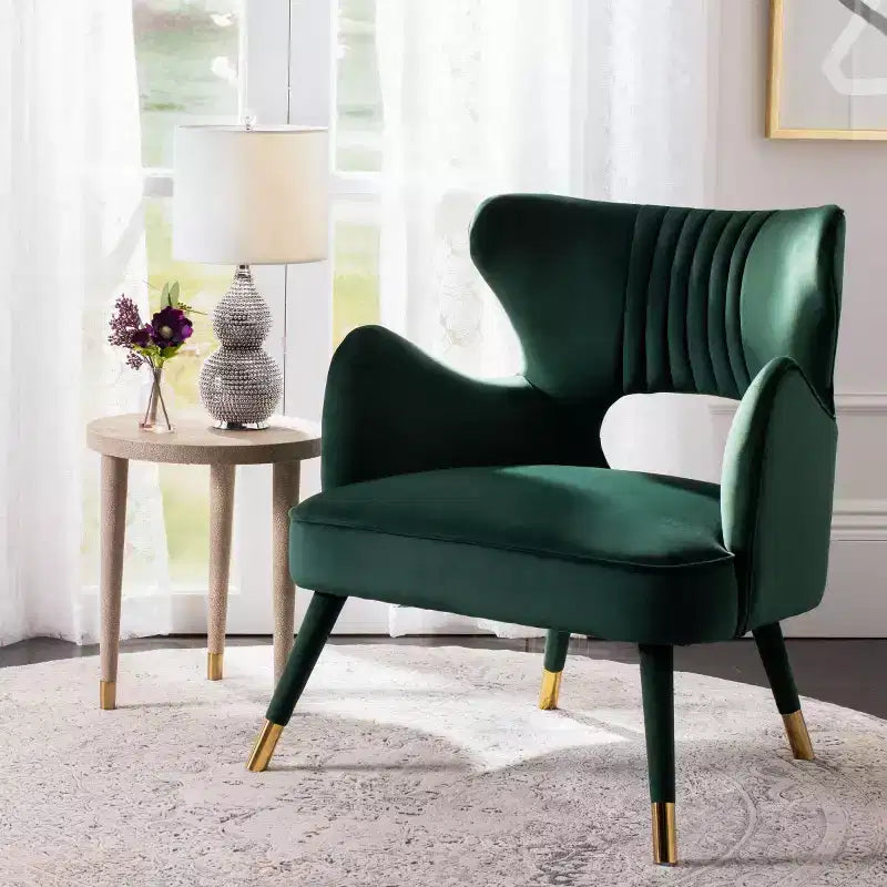 Poltroncina a pozzetto, Verde Foresta / Grigio Scisto / Blu Ardesia con Gambe Dorate, Posti a sedere 1