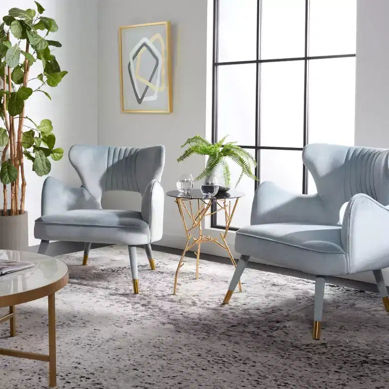 Poltroncina a pozzetto, Verde Foresta / Grigio Scisto / Blu Ardesia con Gambe Dorate, Posti a sedere 1