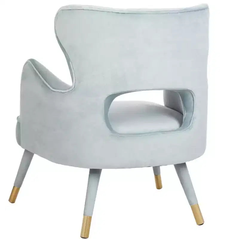 Poltroncina a pozzetto, Verde Foresta / Grigio Scisto / Blu Ardesia con Gambe Dorate, Posti a sedere 1