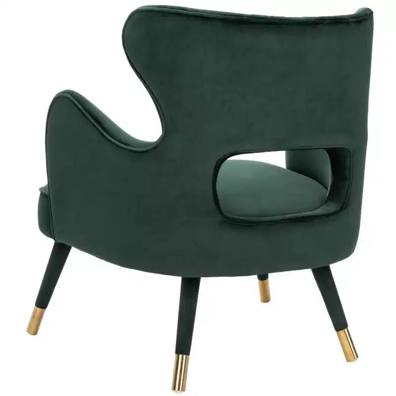 Poltroncina a pozzetto, Verde Foresta / Grigio Scisto / Blu Ardesia con Gambe Dorate, Posti a sedere 1