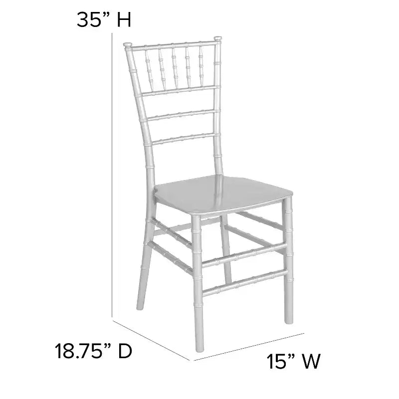 Sedia Chiavari impilabile in resina multicolore, Posti 1