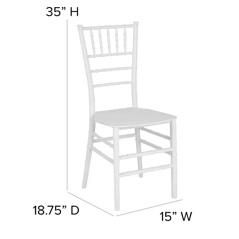 Sedia Chiavari impilabile in resina multicolore, Posti 1
