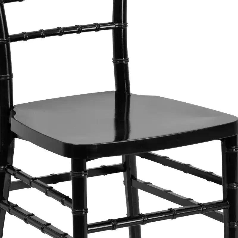Sedia Chiavari impilabile in resina – Nera / Champagne / Oro / Mogano / Peltro / Argento / Bianca, Posti a sedere 1