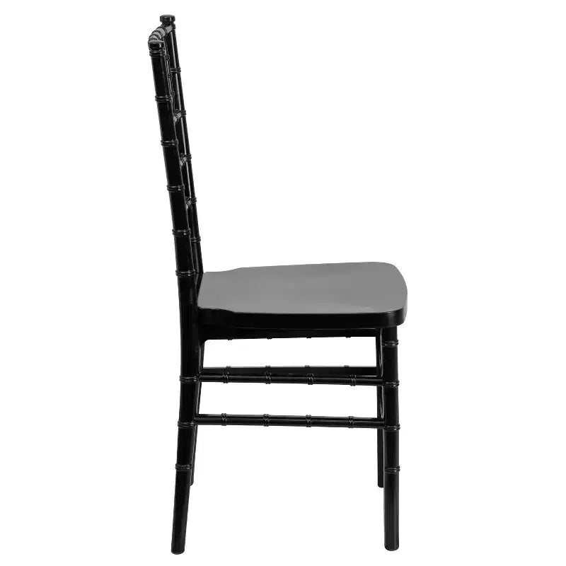 Sedia Chiavari impilabile in resina – Nera / Champagne / Oro / Mogano / Peltro / Argento / Bianca, Posti a sedere 1