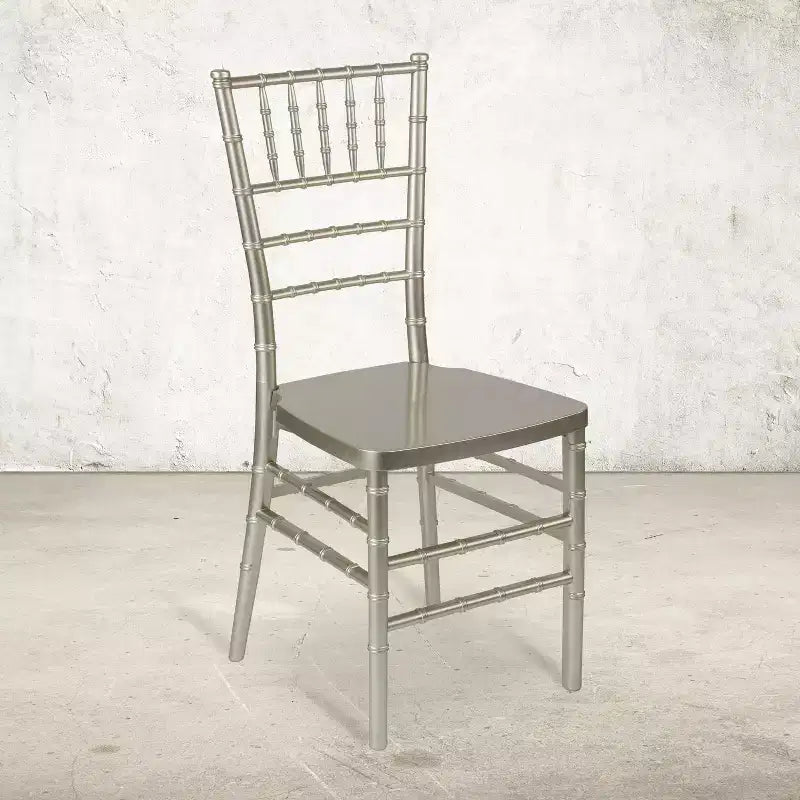 Sedia Chiavari impilabile in resina – Nera / Champagne / Oro / Mogano / Peltro / Argento / Bianca, Posti a sedere 1