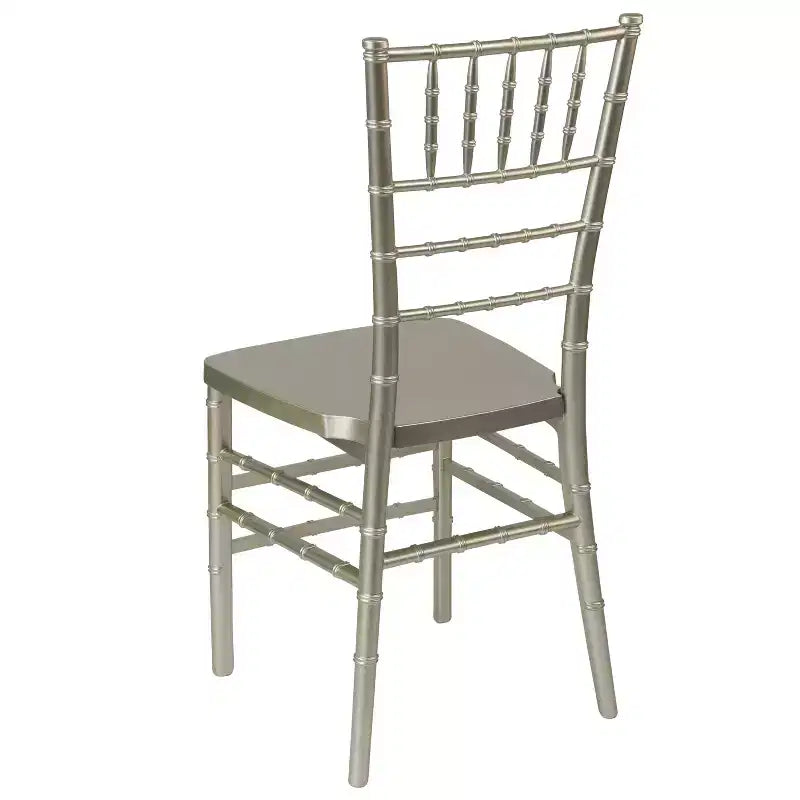 Sedia Chiavari impilabile in resina – Nera / Champagne / Oro / Mogano / Peltro / Argento / Bianca, Posti a sedere 1