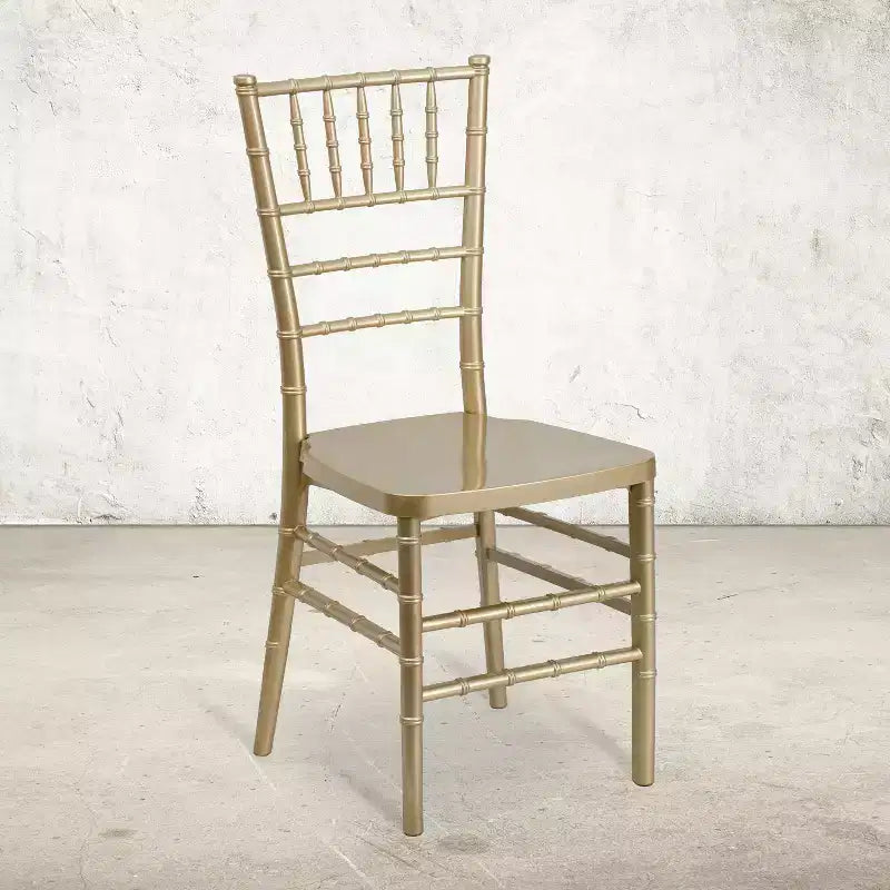 Sedia Chiavari impilabile in resina – Nera / Champagne / Oro / Mogano / Peltro / Argento / Bianca, Posti a sedere 1