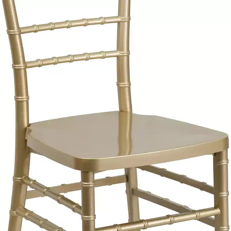 Sedia Chiavari impilabile in resina – Nera / Champagne / Oro / Mogano / Peltro / Argento / Bianca, Posti a sedere 1