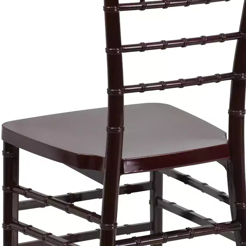Sedia Chiavari impilabile in resina – Nera / Champagne / Oro / Mogano / Peltro / Argento / Bianca, Posti a sedere 1