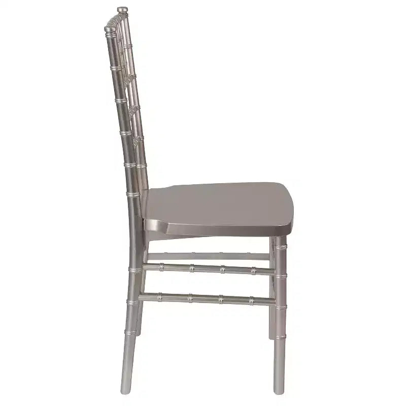 Sedia Chiavari impilabile in resina – Nera / Champagne / Oro / Mogano / Peltro / Argento / Bianca, Posti a sedere 1