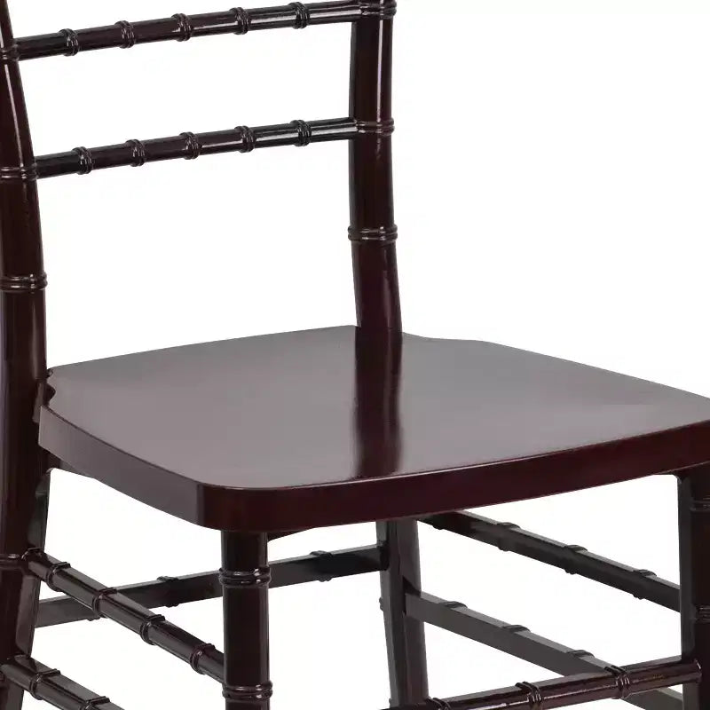 Sedia Chiavari impilabile in resina – Nera / Champagne / Oro / Mogano / Peltro / Argento / Bianca, Posti a sedere 1