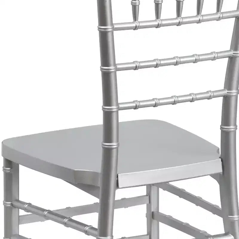 Sedia Chiavari impilabile in resina – Nera / Champagne / Oro / Mogano / Peltro / Argento / Bianca, Posti a sedere 1