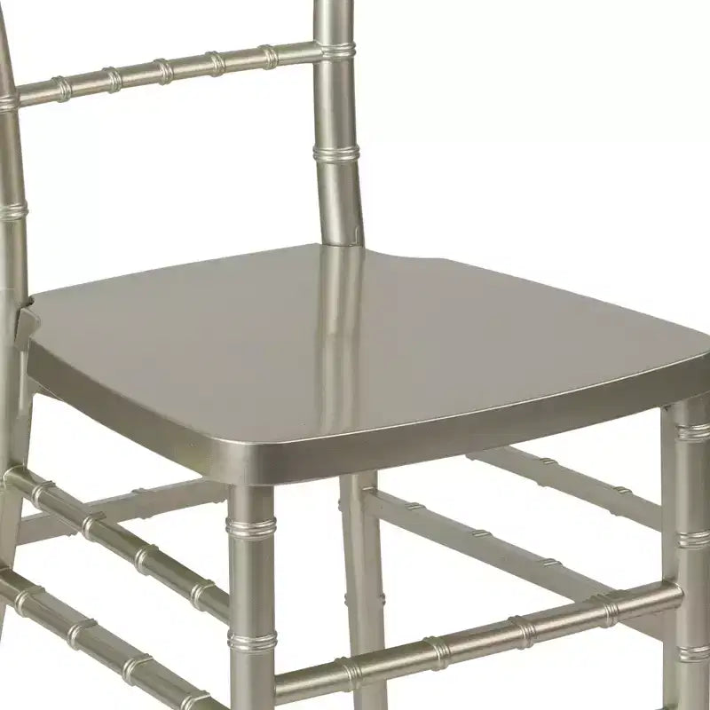 Sedia Chiavari impilabile in resina – Nera / Champagne / Oro / Mogano / Peltro / Argento / Bianca, Posti a sedere 1