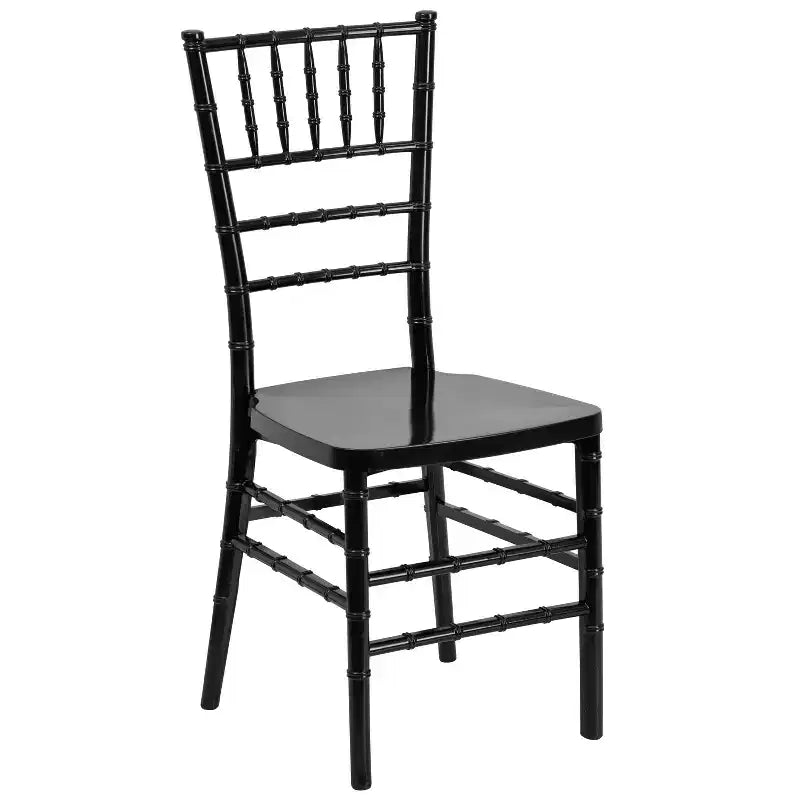 Sedia Chiavari impilabile in resina – Nera / Champagne / Oro / Mogano / Peltro / Argento / Bianca, Posti a sedere 1