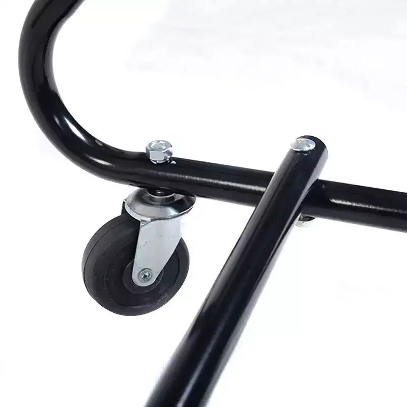 Carrello nero per motore fuoribordo con 4 ruote, per 1 motore