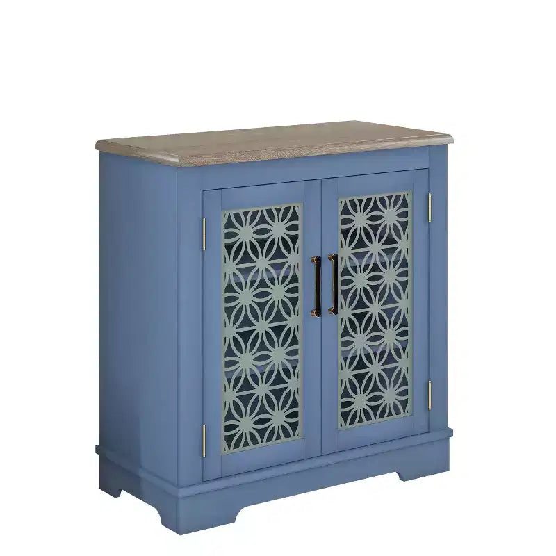 Credenza/Mobile Buffet Contenitore a 2 ante Verde/Blu Navy per 1