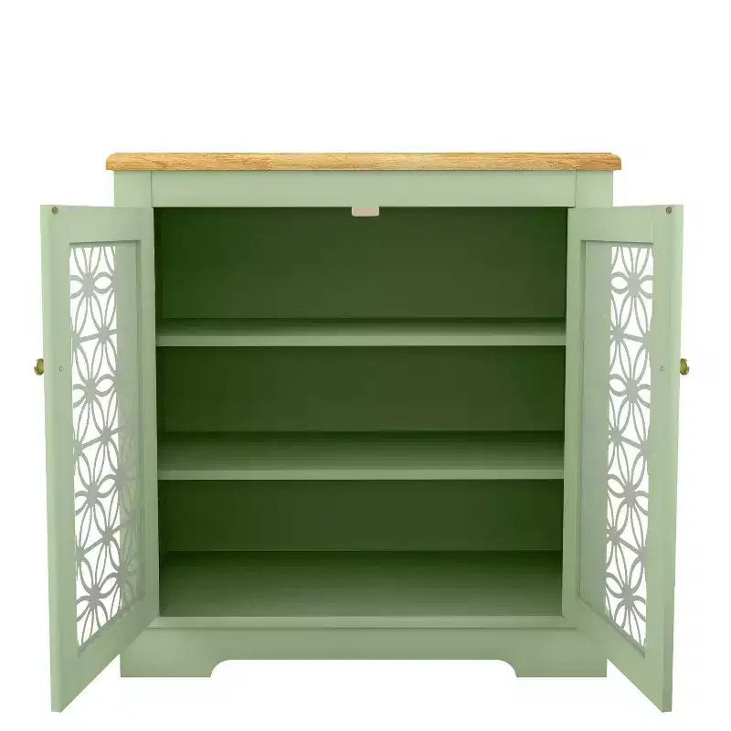 Credenza/Mobile Buffet Contenitore a 2 ante Verde/Blu Navy per 1