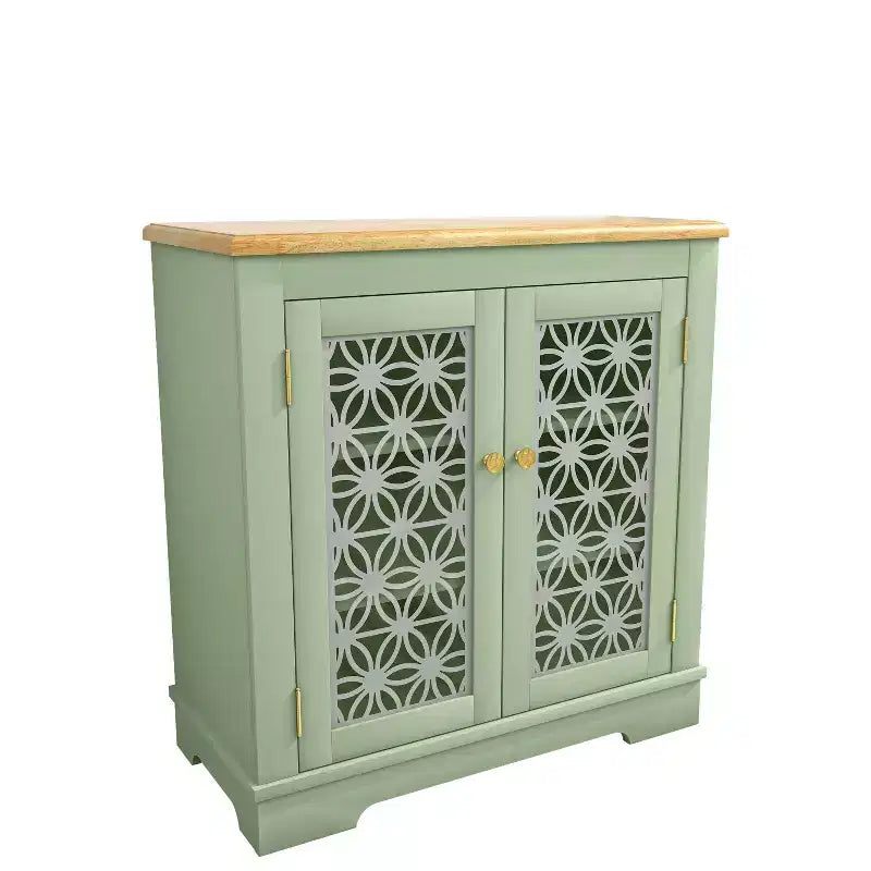 Credenza/Mobile Buffet Contenitore a 2 ante Verde/Blu Navy per 1