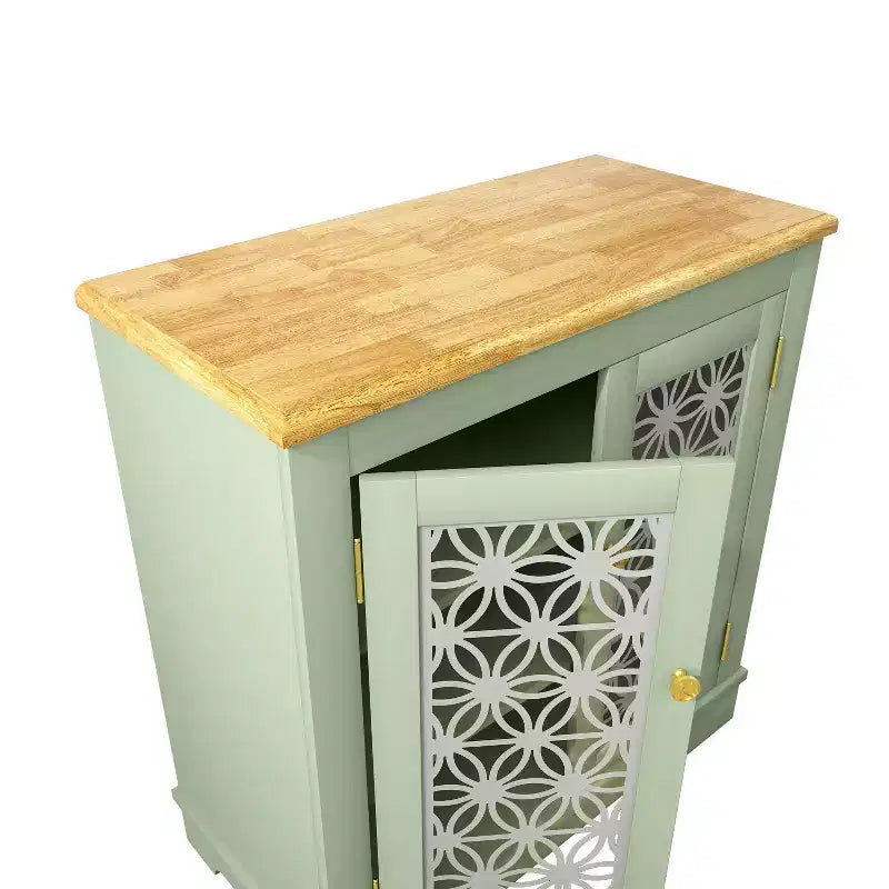 Credenza/Mobile Buffet Contenitore a 2 ante Verde/Blu Navy per 1