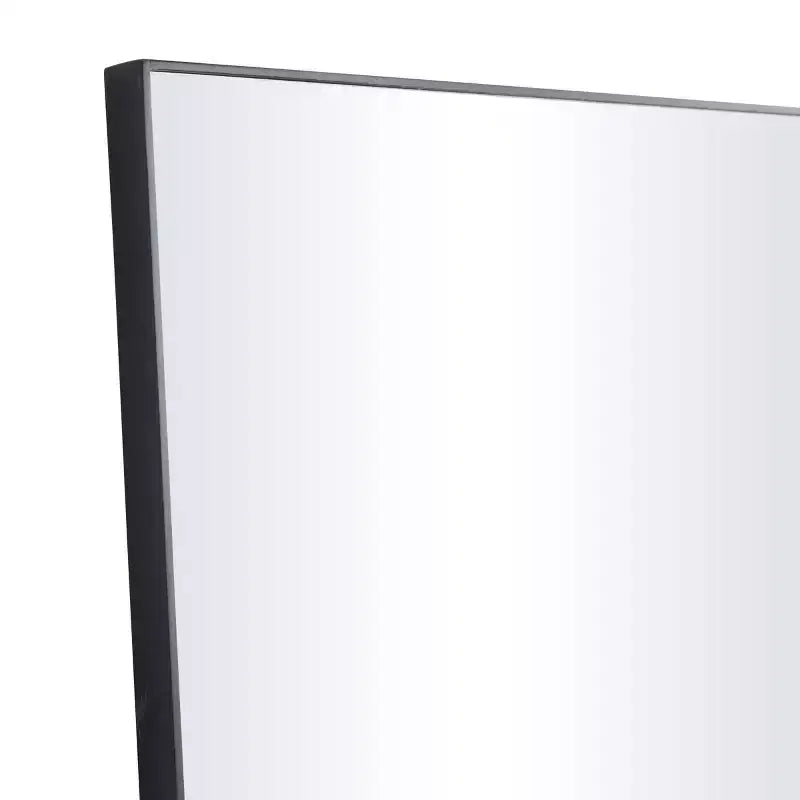 Specchio da parete rettangolare con cornice sottile in legno marrone