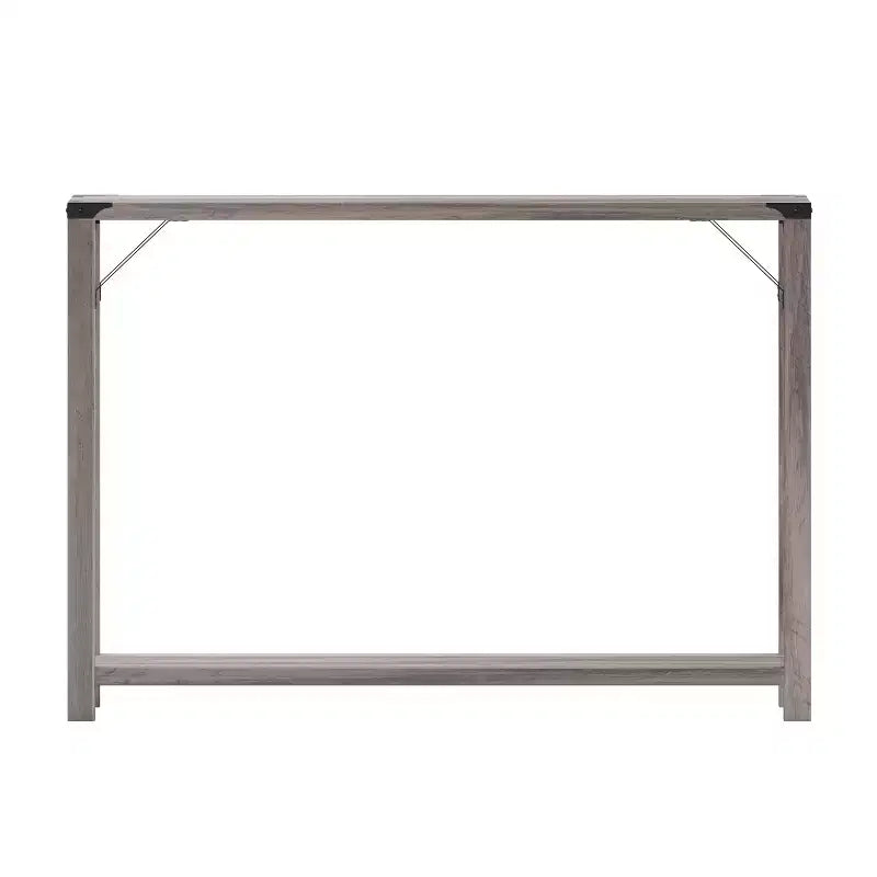 Consolle stile fattoria in rovere rustico/grigio lavato, 2 colori, 1 persona